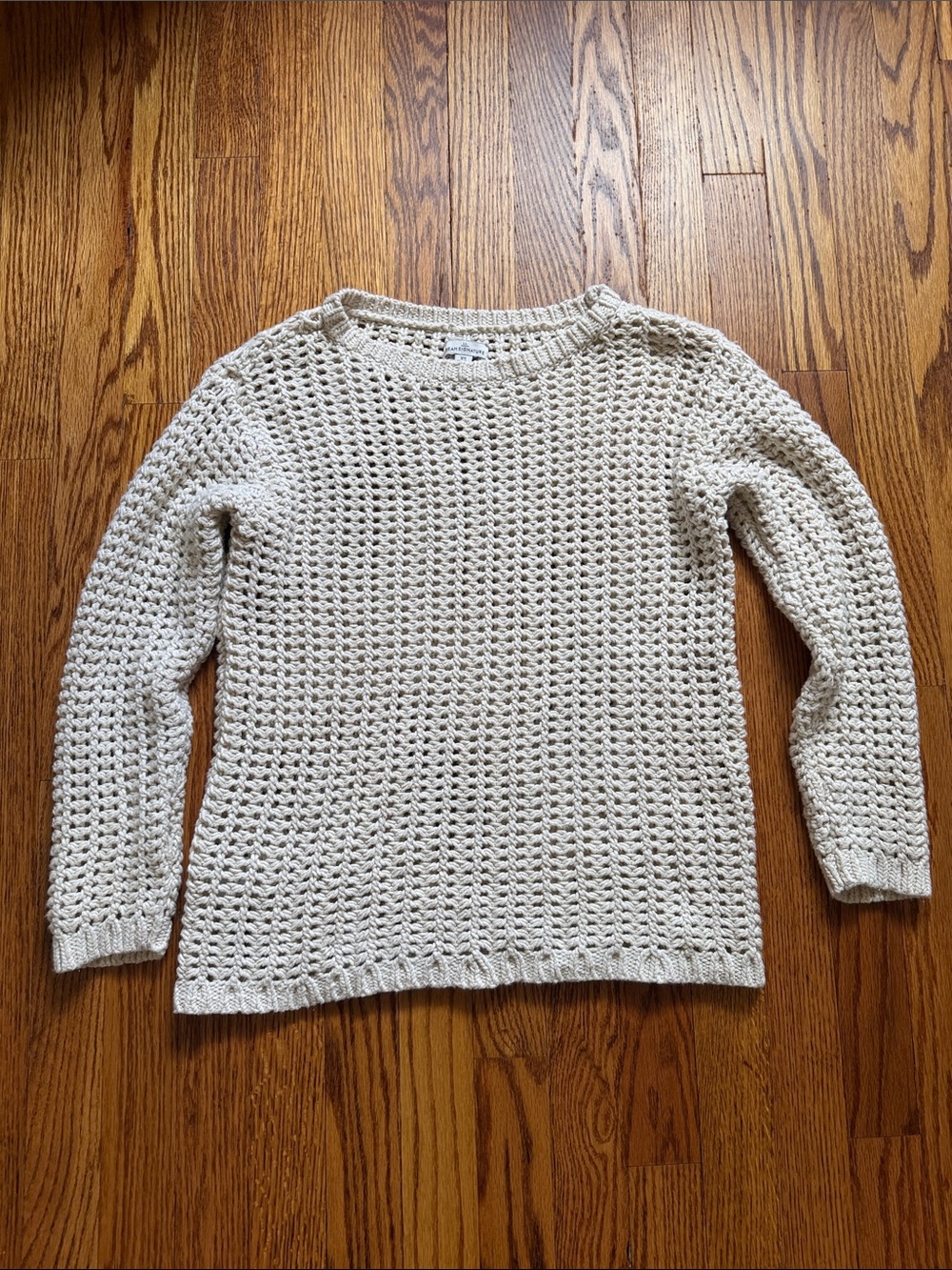 LL bean signature cream summer sweater